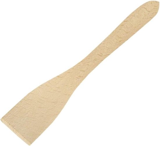 Spatel van teakhout om te koken, gegroefde houten spatelset, voor kookgerei met antiaanbaklaag, keukengerei om te mengen en te serveren, ideaal (spatel 25,5