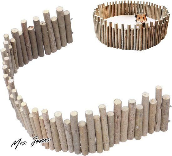 Mrs. Jones Premium Houten Hamsterbrug - Hek - Ladder - Schuilplaats - Klein - 60CM