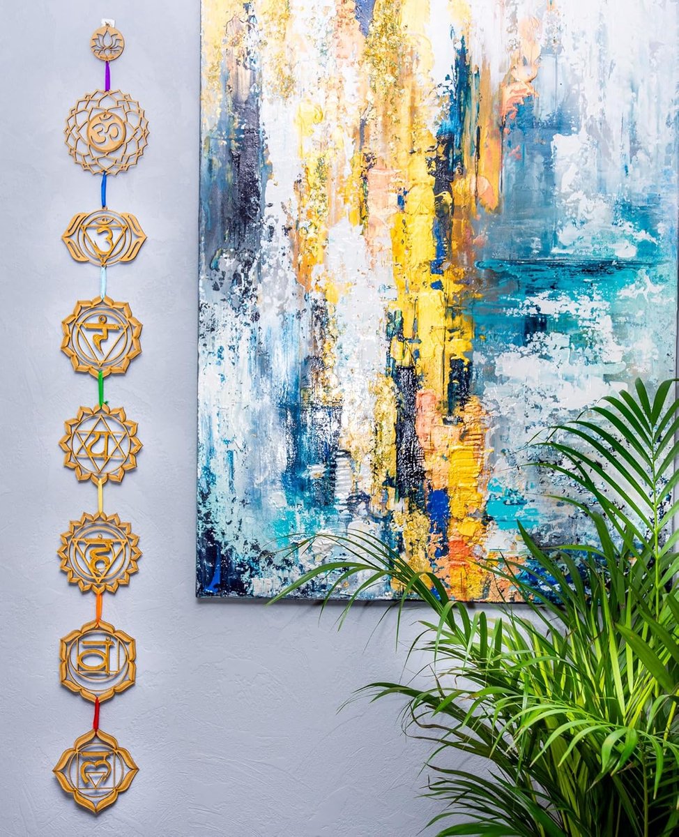 Chakra Teken Muur Opknoping - Wanddecoratie - Verschillende Kleuren - 135mm - Tapestry