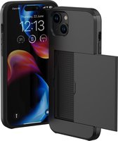 Coque iPhone 15 Plus - Espace pour 2 cartes - iMoshion Backcover avec porte-cartes - Zwart