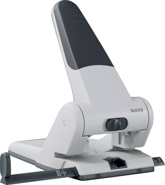 Leitz Archief Heavy Duty Perforator - Perforteert Tot A3 Formaat - Tot 65 Vel - Voor Mappen En Ringbanden - Zilver