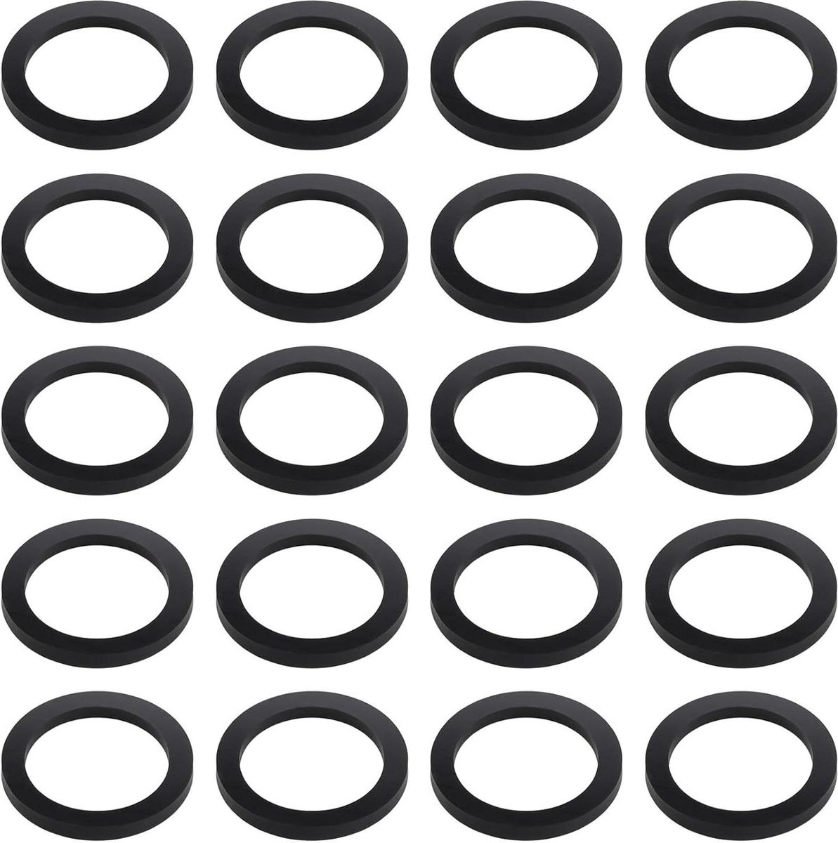 Zwart Rubber Platte Wasmachines 32Mm OD 24Mm ID 3mm Dikte M24 - 20 Stuks Washing Machine
