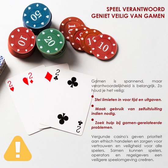 Pokerset - 48 Stuks poker chips - Poker set voor kaartspel, pokerspel en casino - pokerchips voor pokeren