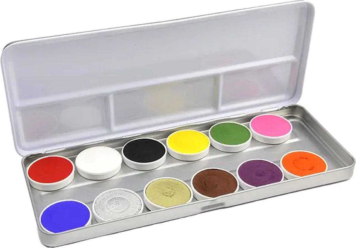 Superstar waterschmink palet bright 12 kleuren — afbeelding 7