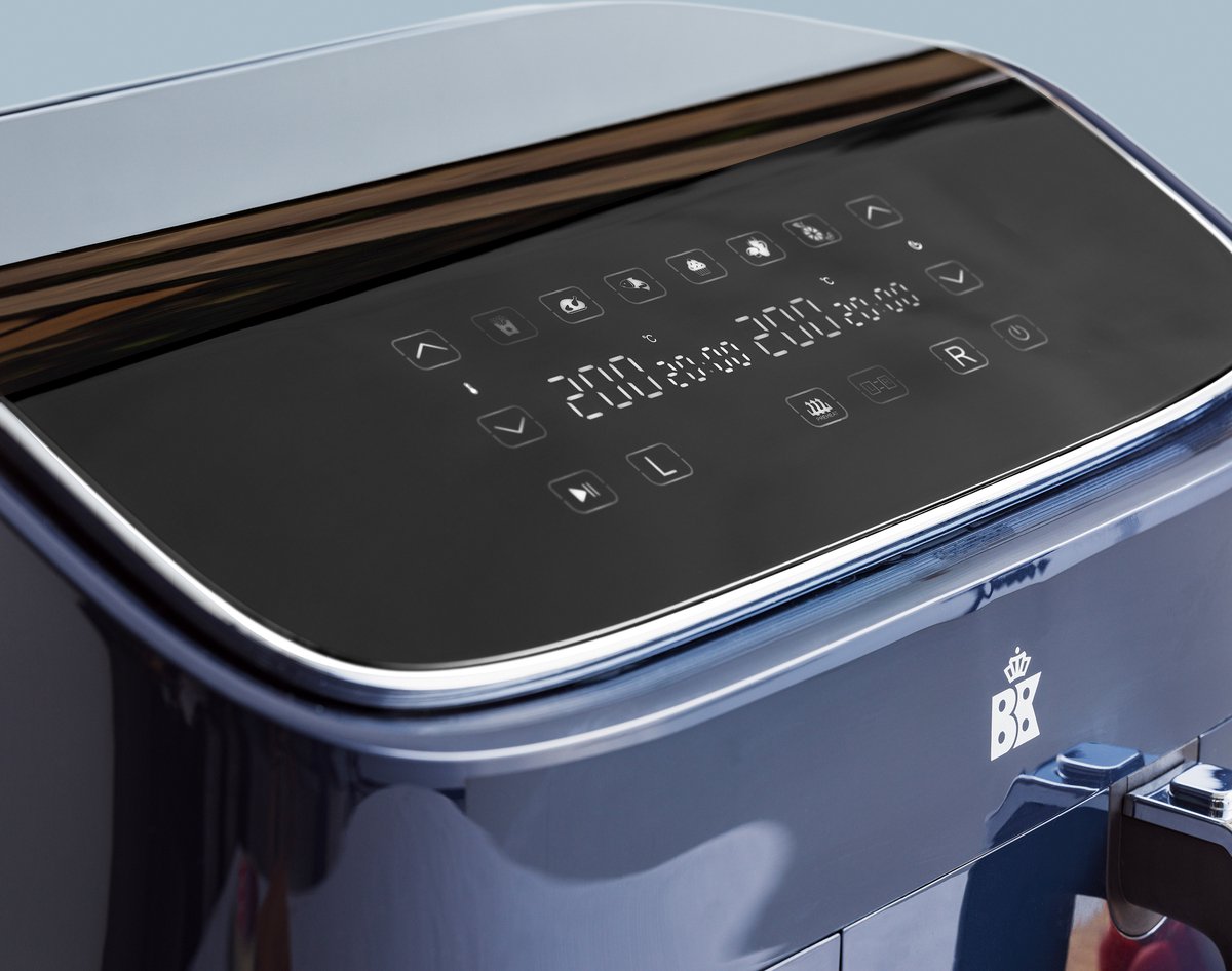 Afbeelding 2 van BK Supreme XXXL Dubbele Airfryer 9L - 3L + 6L - keramische antiaanbaklaag - 6 personen - sync-functie - manden vaatwasserbestendig - 80-200°C - Digitaal leddisplay met touchcreen - 6 programma's - PFAS-vrij