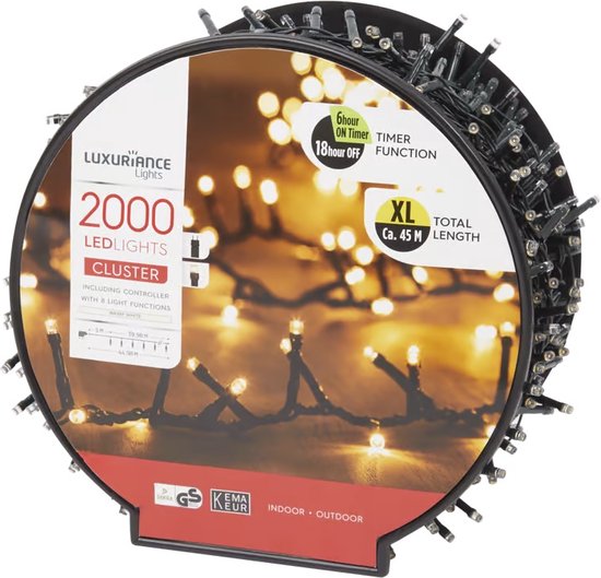 Gekleurde kerstverlichting buiten | Fun en Feest