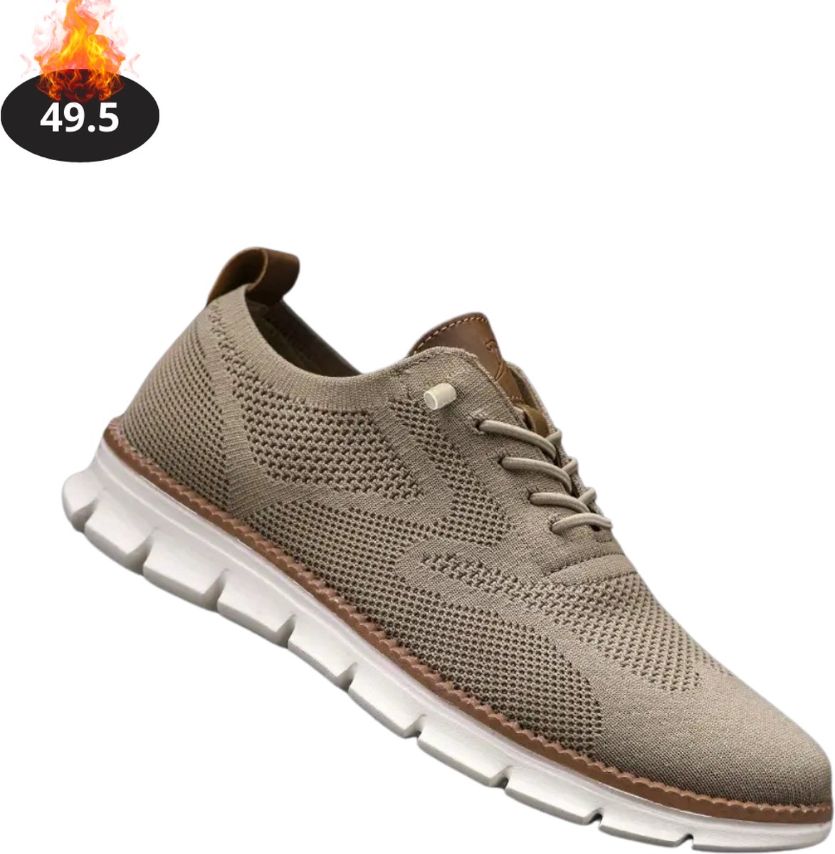 Nivard Schoenen Heren Sneakers Comfortabel Casual Volwassen Creme