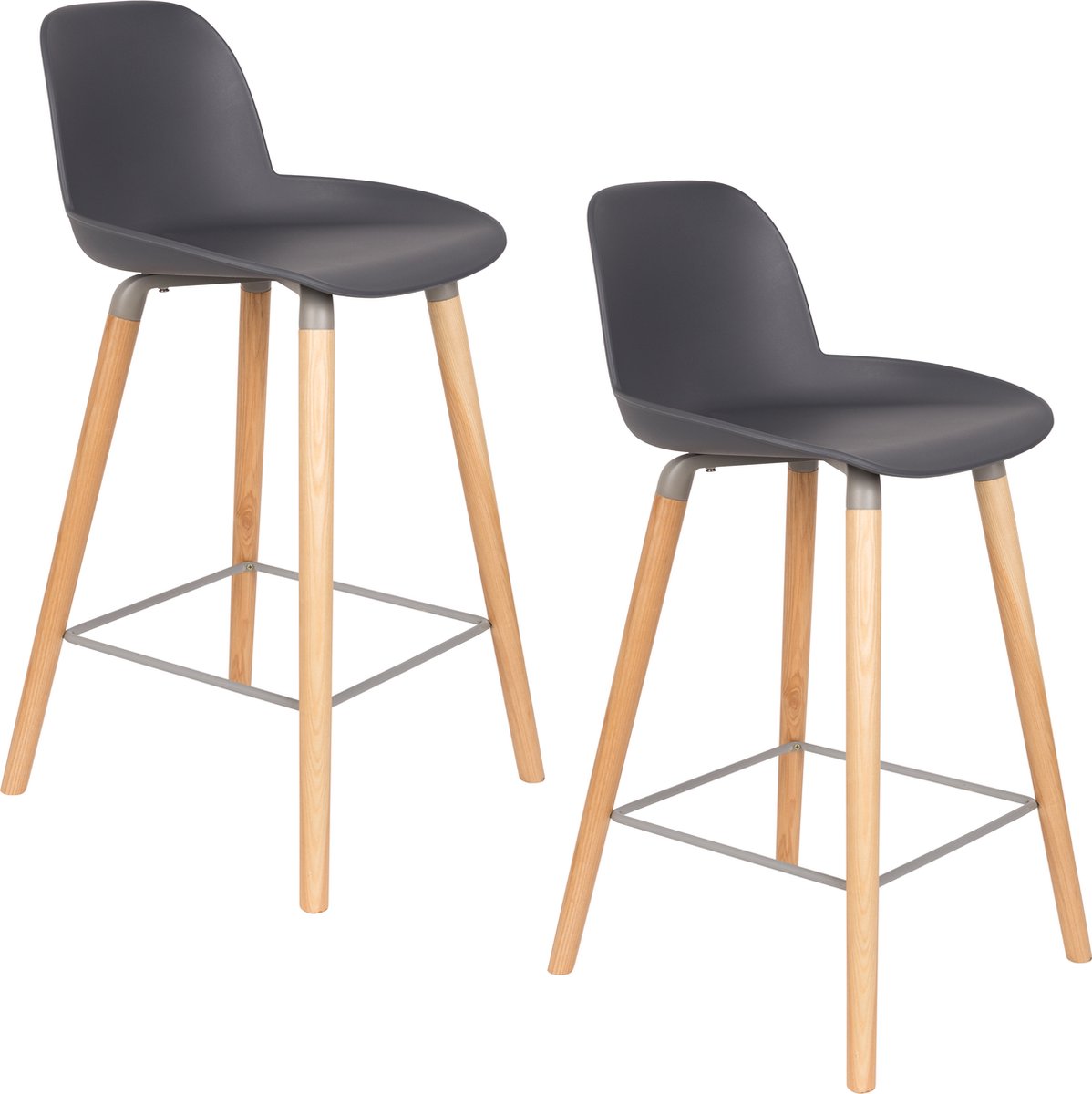 Zuiver Albert Kuip Barkrukken 65 cm Donkergrijs - Set van 2
