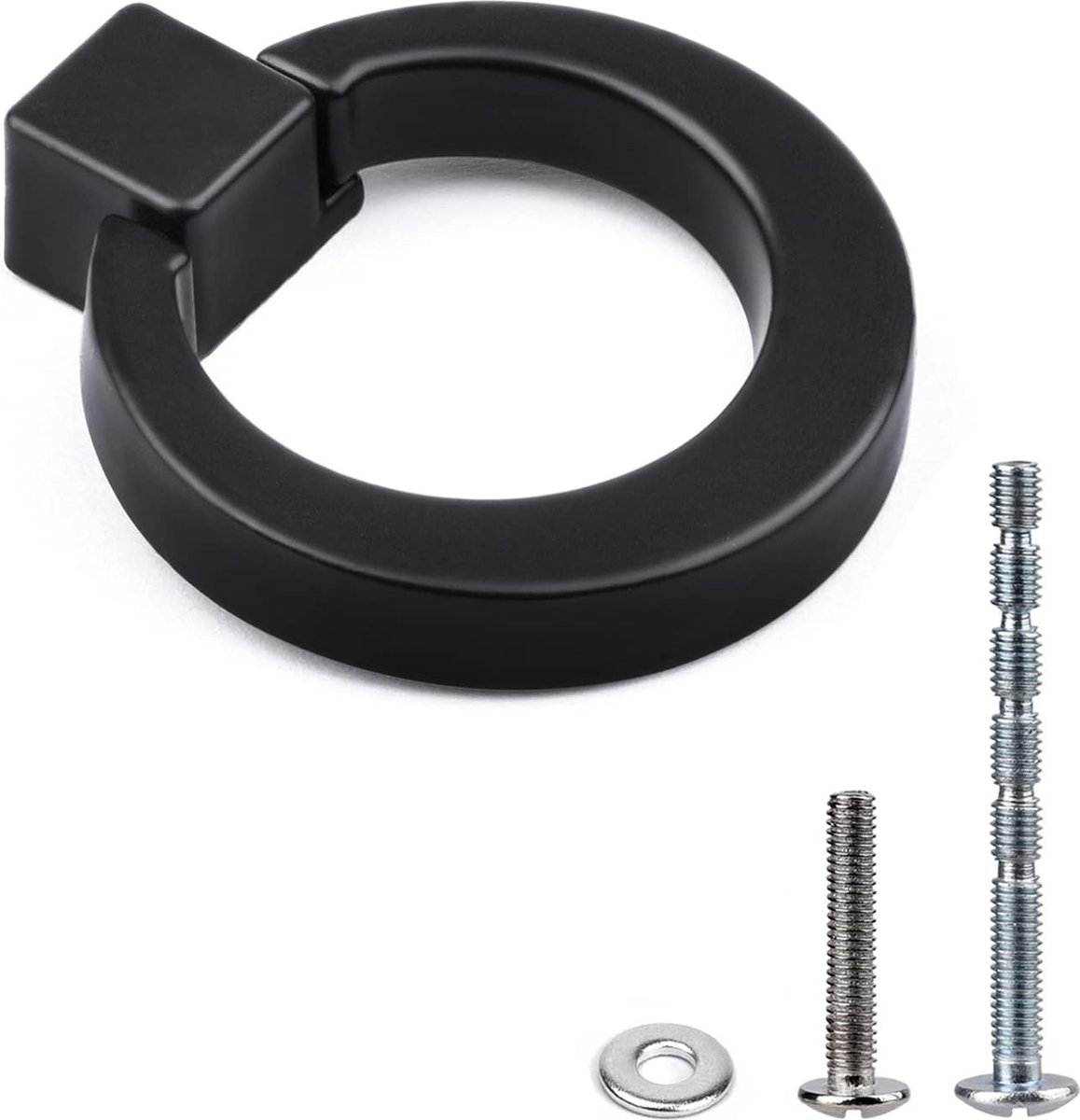 JGS ® Stijlvolle Zwarte Meubelknoppen voor Kasten en Lades met Handige Greep Set van 10