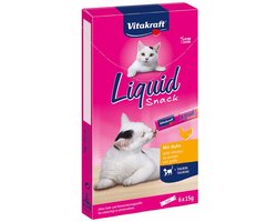 Vitakraft Liquid Snack - Kip - Kattensnack - 6 st