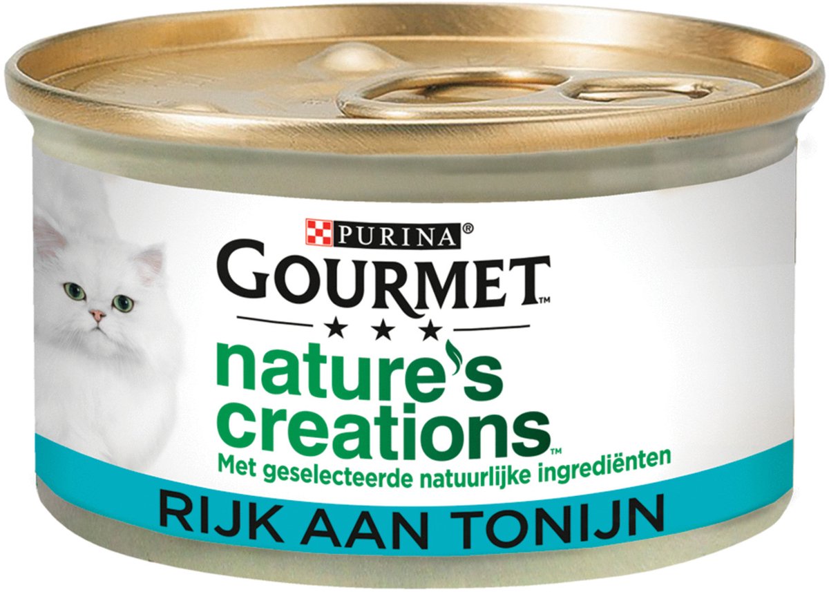 Gourmet Nature's Creations met tonijn nat kattenvoer (blik 85 gr) 24 x 85 g