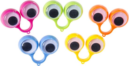 Vingerogen 24 stuks - Oogringen - Poppenkast-ogen - Speeloogjes - Fantasie-ogen - Karakterogen