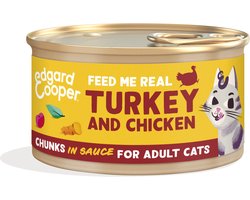 Edgard & Cooper Kattenvoer Chunks Kip - Kalkoen 85 gr