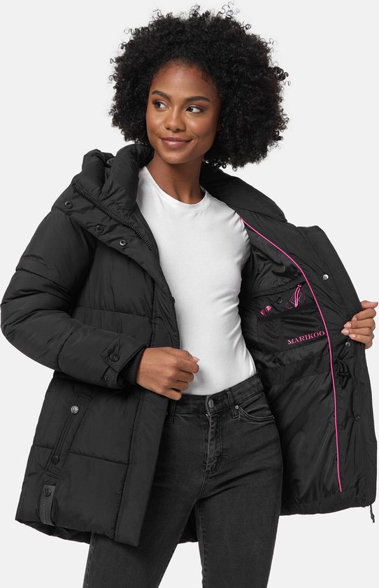 Confortable & Chaud : Navahoo AKUMAA - Veste d'hiver Femme - Adulte - À capuche - Zwart - L