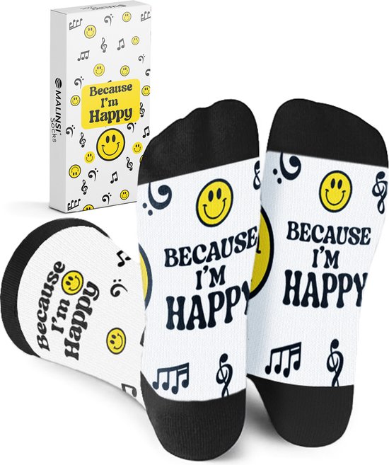 Malinsi® Chaussettes Women Happy - Chaussettes d'intérieur jusqu'à 41 - Cadeau de fête des mères pour femme - Chaussettes Maman - Coffret cadeau femme