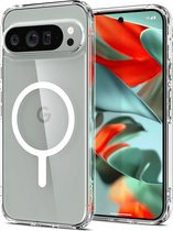Spigen Ultra Hybrid Métal Ring MagFit - Coque adaptée pour Google Pixel 9 Pro XL - Compatible avec MagSafe - Back Cover Wit