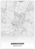 Amersfoort plattegrond - A2 poster - Tekening stijl