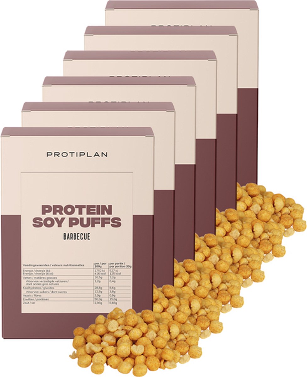 Goedkoopste Protiplan | Borrelnoten Barbecue (BBQ) | 6 stuks | 6 x 5 x 30 gram | Low carb snack | Snel afvallen zonder hongergevoel!