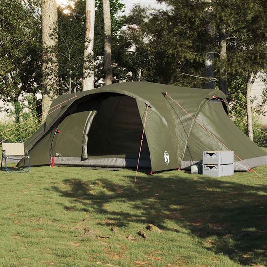 vidaXL 6-persoons waterdichte koepeltent groen Kampeertentoonstelling - Koepeltent - Campingtent - Familietent - Buitenleven van Vidaxl — afbeelding 4