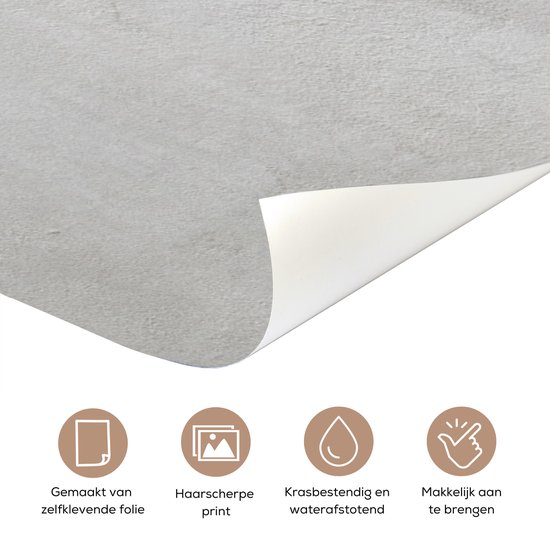 Deurposter 95x235 cm - Deursticker Beton - Grijs - Cement - Industrieel - Structuur - Meubelfolie zelfklevend - Deurfolie woonkamer - Interieurfolie fotobehang - Deur plakfolie - Deurstickers - Deurbehang sticker - Kamer decoratie