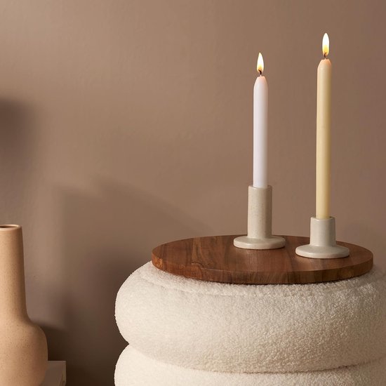 Bolsius - Gladde dinerkaarsen - Antraciet - 8 stuks - 23 cm