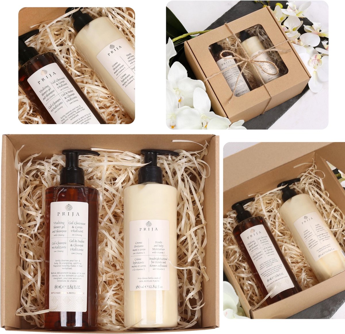 Goedkoopste PRIJA - Cosmeticaset Douchegel, hydraterende crème 2x380ml