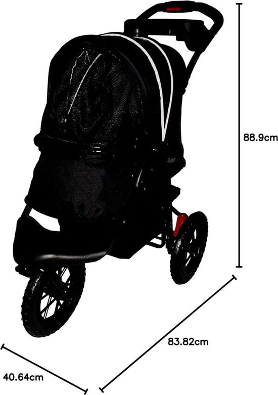 Equivera Dog Buggy - Chiens Buggy - Dog Buggies - Dog Buggy All Terrain - Dog Buggy Comfort - Poussette pour chien - Poussette pour chien - Poussette pour Chiens