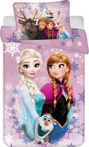 Disney Frozen BABY Dekbedovertrek, Anna en Elsa - 135 x 100 + 40 x 60 cm - Katoen