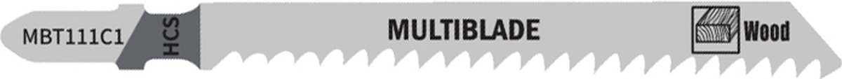 Multiblade Decoupeerzaagblad HCS MBT111C1 Hout 100mm