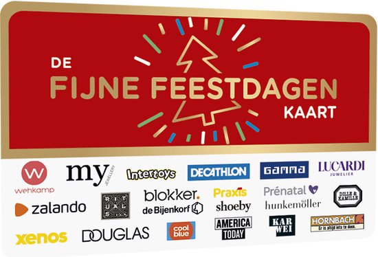 DE Cadeaukaart Fijne Feestdagen - Direct te besteden bij 5000+ (online