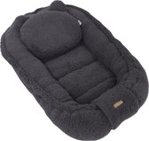 Bol.com Soosie - Babynestje Teddy- Veilig en Comfortabel - Grijs Teddy Katoen - Knusse Slaapplek voor je Baby aanbieding
