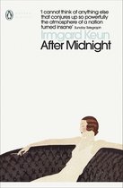 Boekomslag 'After Midnight' met een illustratie van een vrouw in art-decostijl die op een bank zit met een sigaret in haar hand.