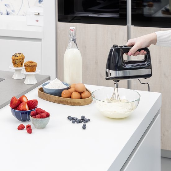 Princess 222206 Handmixer - Inclusief opbergdoos - Mixer met RVS deeghaken en gardes - 5 snelheden en turbofunctie - 500W – Krachtige motor