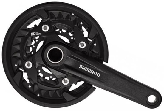 Crankstel 3x10 speed Shimano MTB FC-MT500 175/40-30-22 - zwart — afbeelding 4