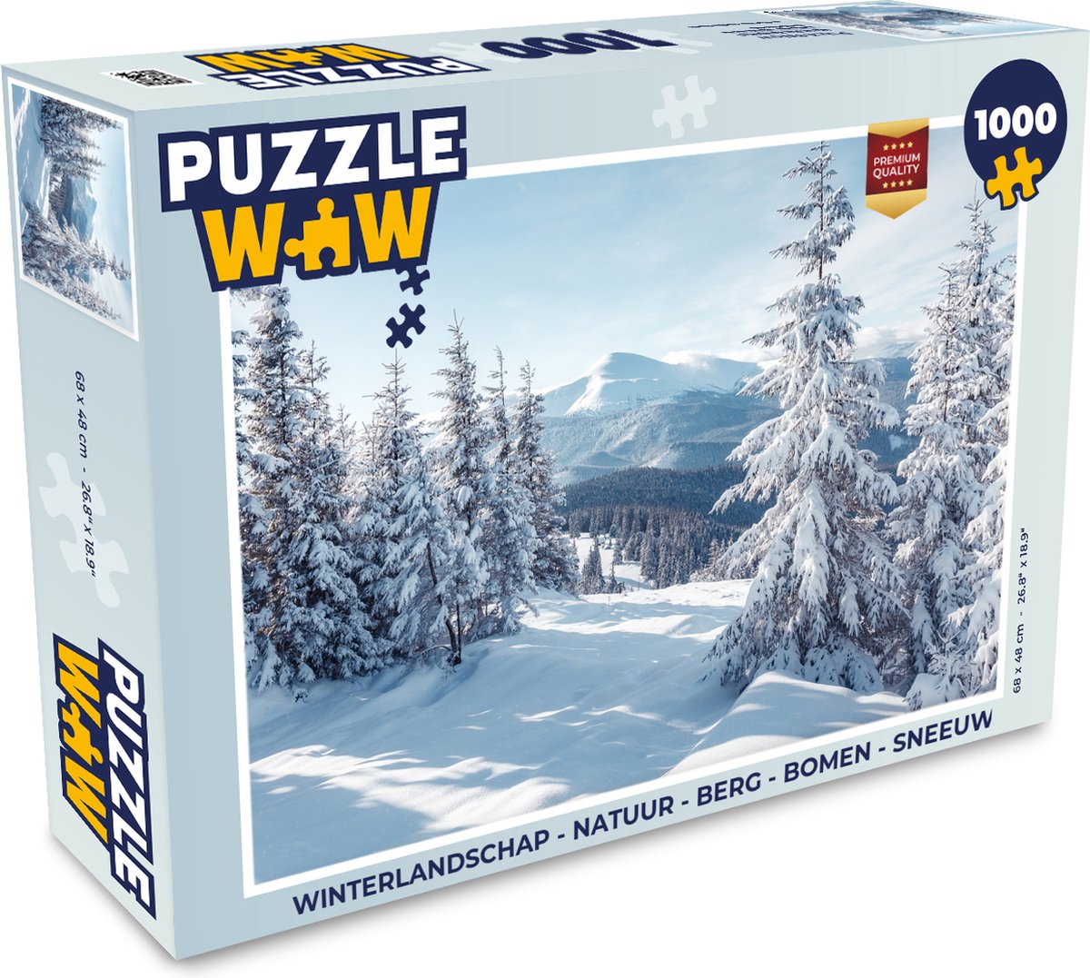 Puzzel Winterlandschap - Natuur - Berg - Bomen - Sneeuw - Legpuzzel - Puzzel 1000 stukjes volwassenen