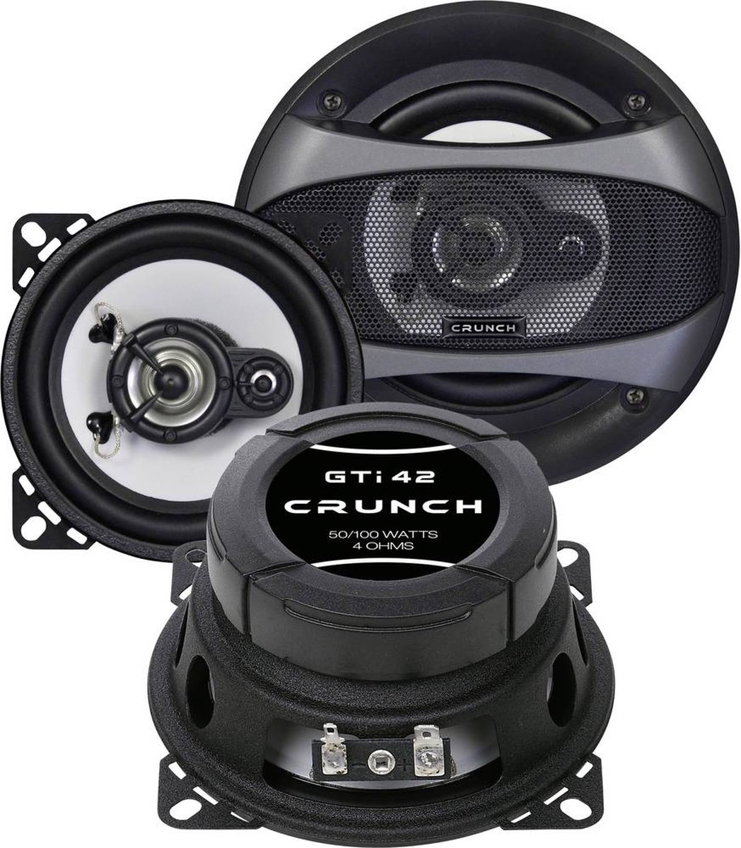 Crunch GTI-42 3-weg triaxiale inbouwluidspreker 100 W Inhoud: 1 paar