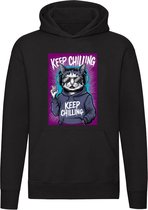 Keep Chilling Hoodie - kat - hip - relax - chillen - grappig - unisex - trui