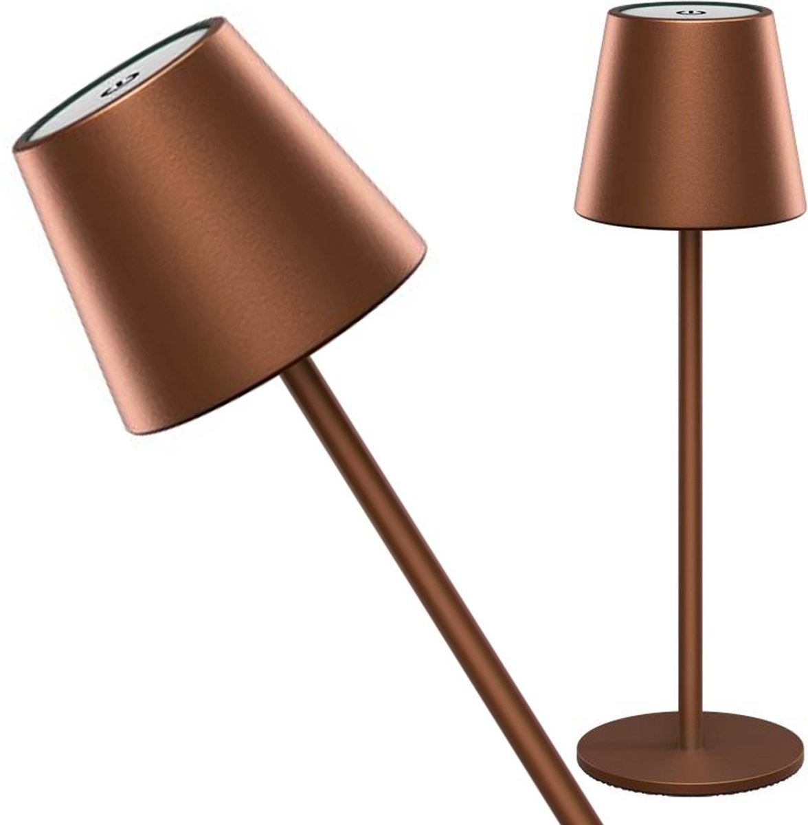 AXBO Brons LED Tafellamp - Dimbaar met 3 Kleurenopties - USB-C Oplaadbaar - Lange Batterijduur - Ideaal voor Thuis - Kantoor - Horeca - Restaurant