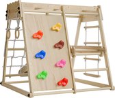 Minispeeltoestel voor kinderen - Met glijbaan - Naturel speeltoestel