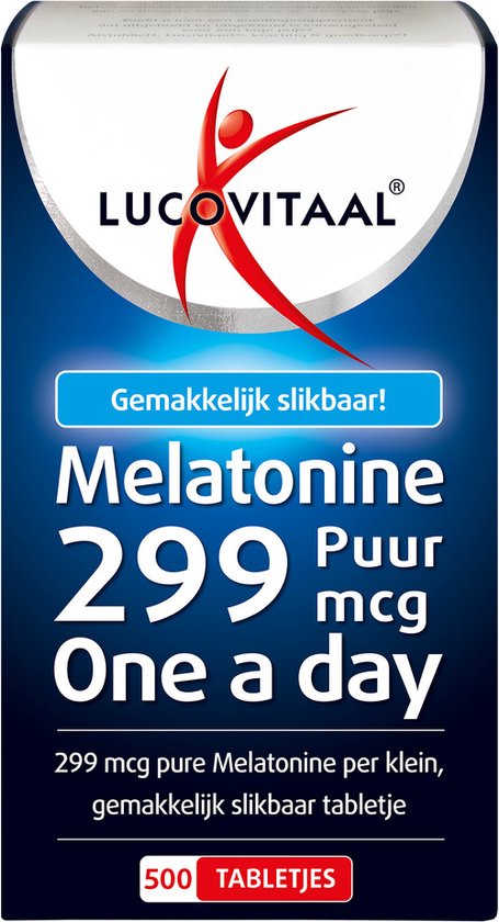 Lucovitaal - Melatonine Tabletjes 0,299 mg - 500 tabletten - Voedingssupplementen
