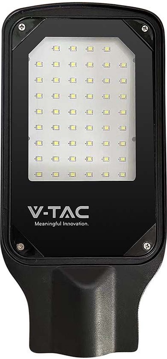 V-TAC VT-15035ST LED Slim Straatlantaarn - IP65 Waterdicht - Zwart - 30W - 2510 Lumen - 6500K