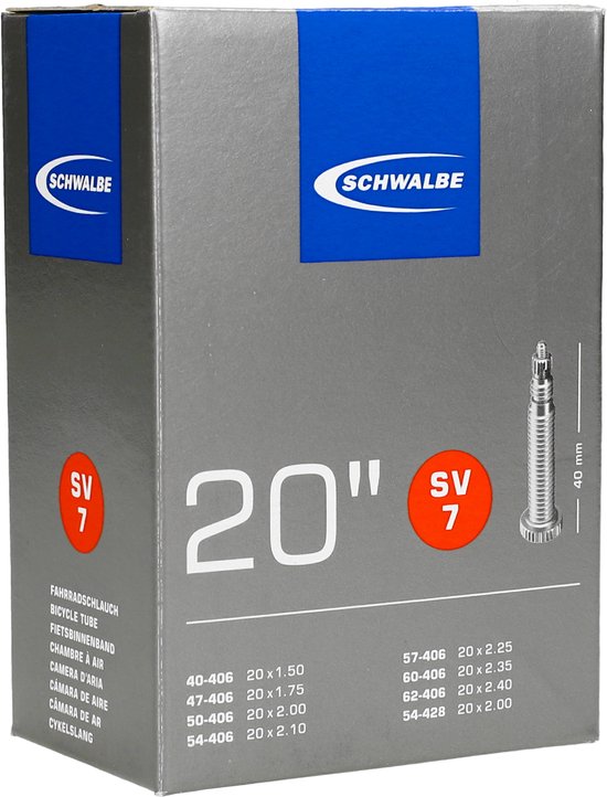 Schwalbe SV7 - Binnenband Fiets - Frans Ventiel - 40 mm - 20 x 150 - 250 — afbeelding 5