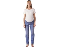 Mom jeans voor zwangere vrouwen met afneembare band ENVIE DE FRAISE stone