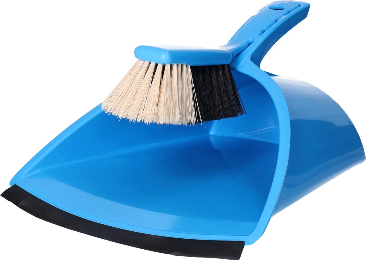 Goedkoopste Stoffer en Blik - set - blauw - XL - 32 x 28 x 17 cm - binnen en buiten