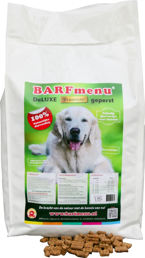 BARFmenu Hondenvoer DeLUXE Premium Geperst 5 kg - Hond