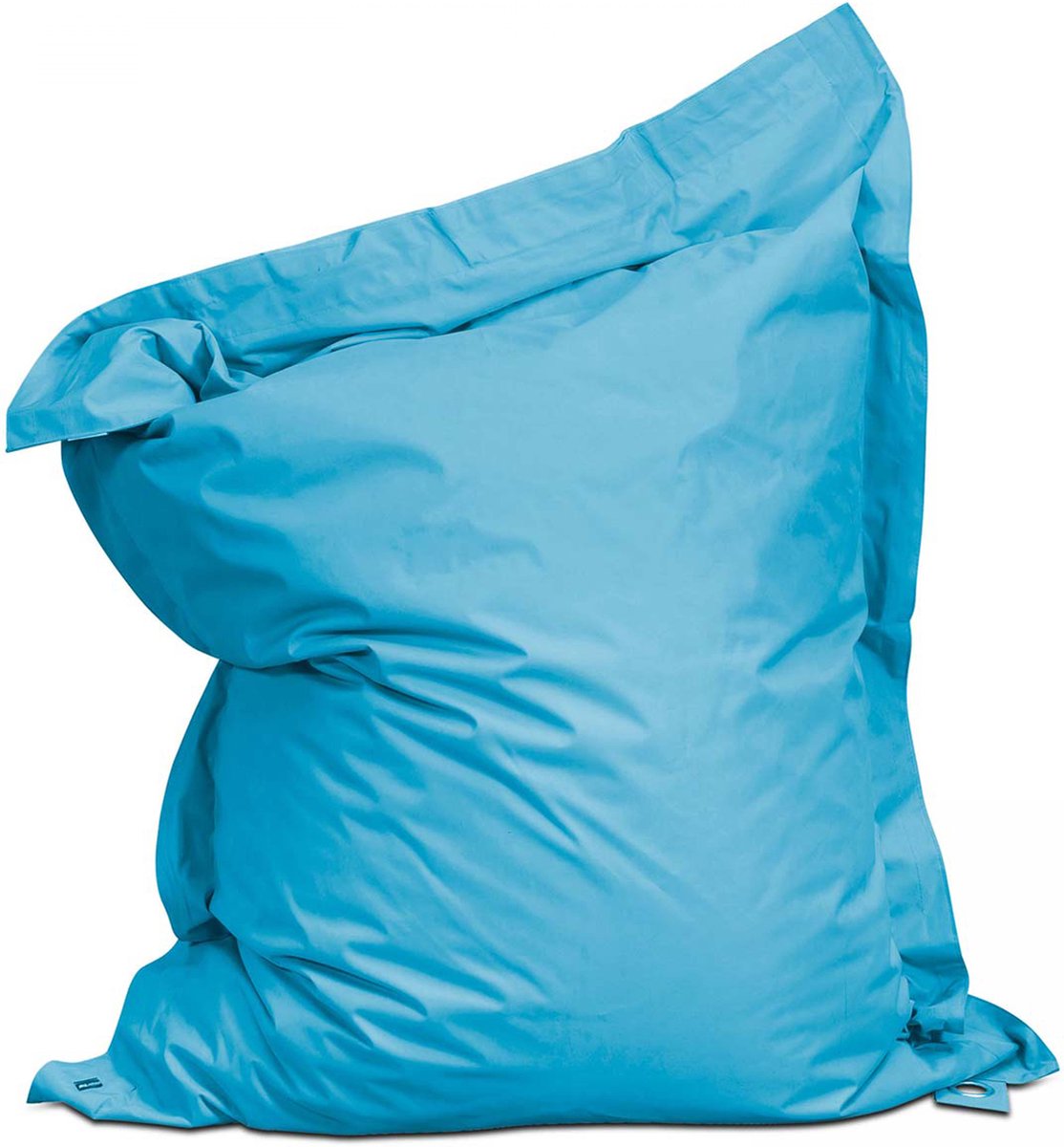 Oviala - Lege hoes voor een blauwe polyester tuinpoef van 140 x 120 cm - Solys