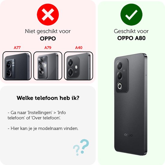 Protecteur d'écran adapté pour OPPO A80 Protecteur d'écran en Glas trempé - Protecteur d'écran adapté pour OPPO A80 Protecteur d'écran en Tempered Glass - 2 PACK
