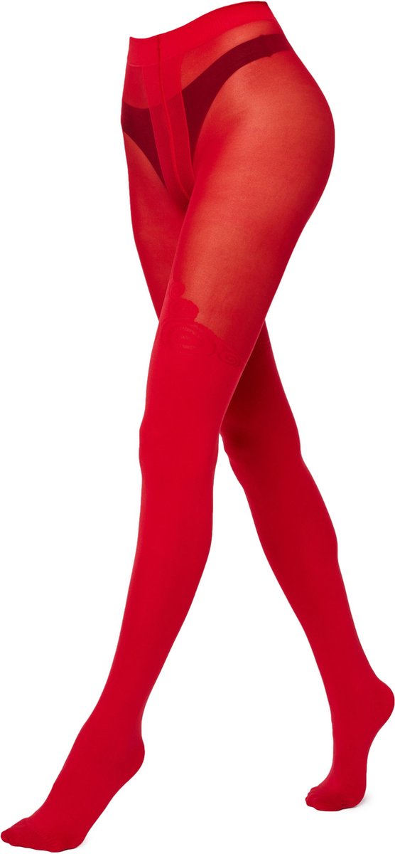 Merry Style MS-GB-389 Dames Panty - 60 DEN-Overknee-Look - Polyamide - Rood –
