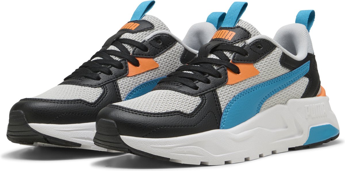 Puma Trinity Lite Jr Cool Light Gray-Tropical Blue-PUMA Black