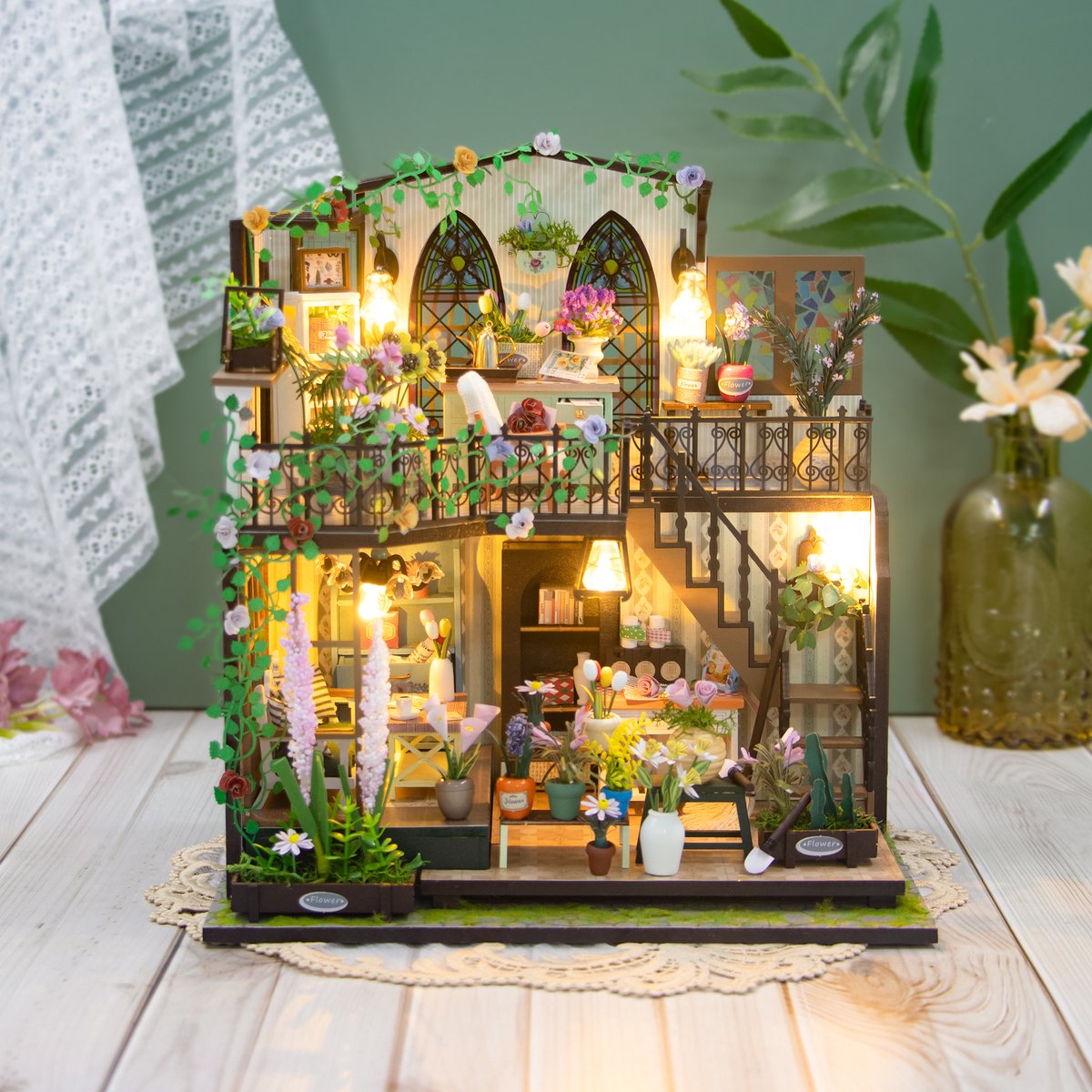 Miniatuur Bouwpakket M - Botanical Garden - DIY Bouwpakket - Kinderen en Volwassenen - Crafts&Co — afbeelding 2
